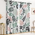 thumbnail image 1 of Tchckioa Print Leaves Blackout Curtains,42x63 Inch Grommet Drapes for Living Room,2 Panels, 1 of 9