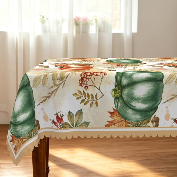 Tchckioa Pumpkins 60x84 Inch Rectangle Tablecloth,Waterproof Stain Proof Table Cover for Kitchen Decor