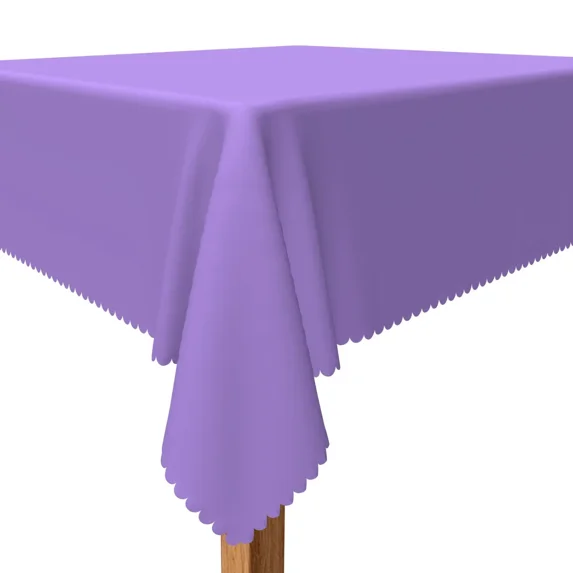 Tchckioa Purple Square Tablecloth,Waterproof Table Cloth for Kitchen,70x70 Inch,Wedding Party Decor