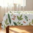 thumbnail image 1 of Tchckioa Rectangular Tablecloth for Restaurant,Stain Proof Waterproof Table Cover(60x120 Inch,Green Leaf and White), 1 of 6