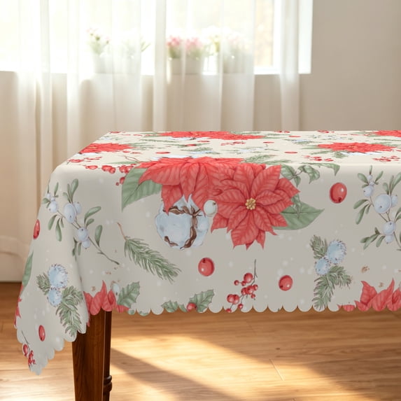 Tchckioa Red Fall Leaves Tablecloth,52x70 Inch Oil-resistant Waterproof Table Cover for Kitchen Decor