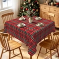 thumbnail image 1 of Tchckioa Red Green Square Tablecloth,Waterproof Table Cloth for Kitchen Christmas Decor,52x52 Inch, 1 of 7