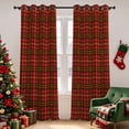 thumbnail image 1 of Tchckioa Retro Red Grid Blackout Curtains,52x96 Inch Grommet Window Drapes for Apartment,2 Panels, 1 of 7