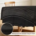 thumbnail image 1 of Tchckioa Round Tablecloth,Black Wooden Waterproof Stain Proof Table Cloth Cover for Kitchen Restaurant Decor,60 Inch, 1 of 6