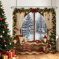 thumbnail image 1 of Tchckioa Shower Curtain,Snow Window Privacy Protection Hooks Bath Curtain for Bathroom Decor,72x78, 1 of 6