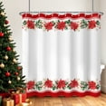thumbnail image 1 of Tchckioa Shower Curtain,Waterproof Hooks Bath Curtain for Bathroom,36x72 Inch,Red White, 1 of 8