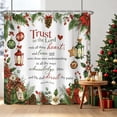 thumbnail image 1 of Tchckioa Shower Curtain for Bathroom,Waterproof Hooks Bath Curtain,Merry Christmas,47x64, 1 of 6