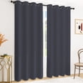 thumbnail image 1 of Tchckioa Solid Color Blackout Curtains,Thermal Insulated Grommet Window Drapes for Apartment,2 Panels,52x84 Inch,Gray, 1 of 6