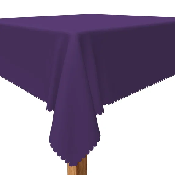 Tchckioa Solid Color Square Tablecloth,Waterproof Table Cloth for Kitchen,52x52 Inch,Dark Purple