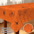 thumbnail image 1 of Tchckioa Spider Web Tablecloth,Halloween Party 60x70 Inch Waterproof Table Cover for Restaurant Decor,Orange, 1 of 6
