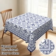 thumbnail image 1 of Tchckioa Tribal Floral Square Tablecloth for Kitchen,Stain Resistant Table Cloth,52x52 Inch,Blue, 1 of 6