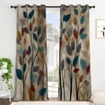 thumbnail image 1 of Tchckioa Vintage Leaf Blackout Curtains for Apartment,Privacy Protection Grommet Window Drapes,42x63 Inch,2 Panels, 1 of 8