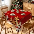thumbnail image 1 of Tchckioa Winter Red Tablecloth for Restaurant Decor,54x54 Inch Square Stain Proof Table Cloth Cover, 1 of 7