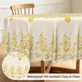 thumbnail image 1 of Tchckioa Yellow Tablecloth for Kitchen Dinner Decor,70 Inch Round Oil-resistant Table Cloth Cover, 1 of 6
