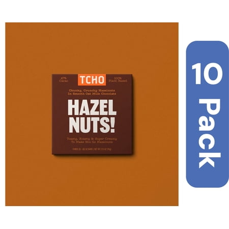 Tcho Chocolate Bar Hazelnuts 2.5 oz (Pack Of 10)