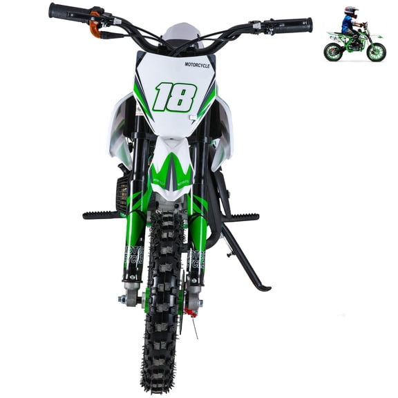 Tchonts 49cc 2-Stroke Kids Dirt Bike, 10" Off-Road Tires & Shock Absorption, Full-Circle Crankshaft Engine,Max Load 330Lbs,Disc Brakes Up to 25mph, Children's Mini Motorcycle as Christmas Gift