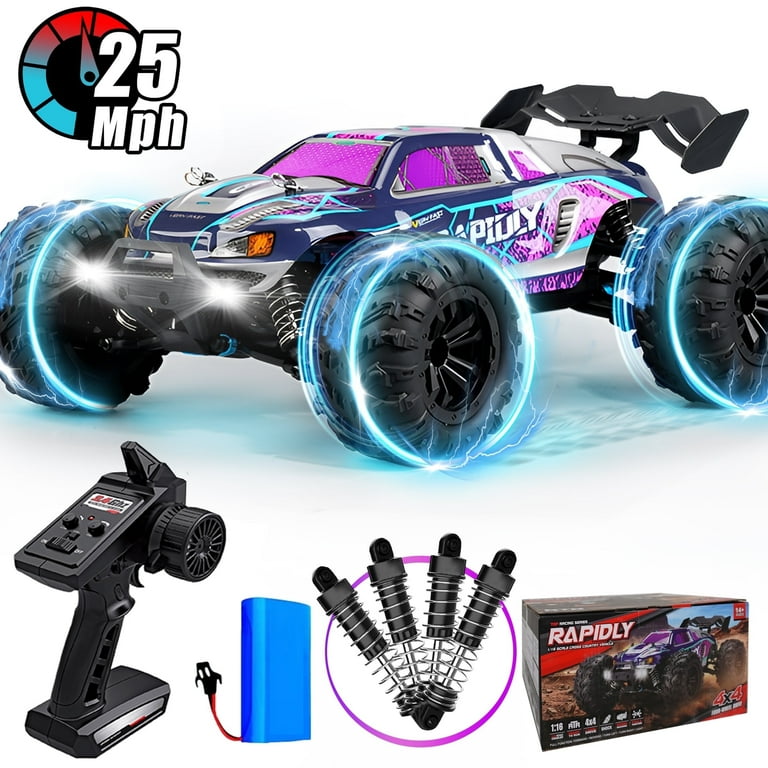 Tcovle High Speed RC Car, 1:16 Scale 25+MPH Remote Control Monster