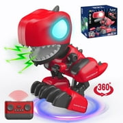 Tcovle Remote Control Dinosaur, Take Apart DIY Assemble RC Dinosaur, STEM Toy Toys, Birthday Christmas Party Gift for Kids Aged 3-12 (Red)
