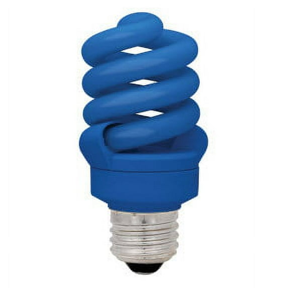 Tcp 48913Bl Single 13 Watt Blue T2 Medium (E26) Compact Fluorescent Bulb - Blue