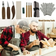 Tcwhniev 10Pcs Wood Chisel Set Wood Carving Chisel Set Wood Carving Hand Chisel Knife Kit,Wood Carving Tools,Wood Carving Knifes Carpenter Beginners Tools DIY Chip Hand Tools
