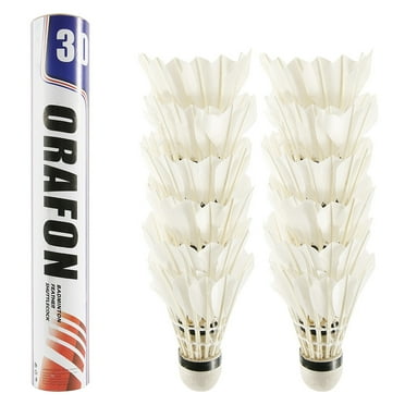 Tcwhniev 12 PCS Feather Badminton Shuttlecocks with Great Stability and Durability,Shuttlecock Indoor Outdoor Sports Hight Speed Training Badminton Birdie Balls