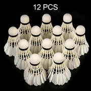 Tcwhniev 12pcs Feather Badminton Ball,Shuttlecocks Goose with Great Stability and Durability, High Speed Badminton Balls for Indoor Outdoor Game