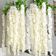 thumbnail image 1 of Tcwhniev 20Pack 3.28ft Beautiful Artificial Silk Wisteria Flowers Hanging Rattan Bride Flowers Wedding Garland Vine Ivy Ceiling Decoration（no greenery）, 1 of 11