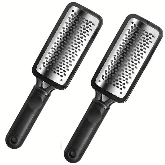 Tcwhniev 2Pcs Foot Rasp Foot File, Best Foot Care Pedicure Metal Surface Tool to Remove Hard Skin