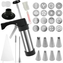 Tcwhniev 31Pack Churro Maker Machine Thickened Stainless Steel Churro Maker Kit Multifunctional Churro Maker Gun Kit Household Churro Cookie Making Kit for Homemade Churros Cookies
