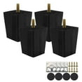 Tcwhniev 4 Set Wooden Furniture Legs Sofa Legs Replacement Legs 6/15