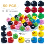 Tcwhniev 50 Pcs Rubber Ducks,Assorted Ducks Bath Toy,Bath Floater,Bath Toys Rubber Duck for Shower Birthday Party Favors Gift
