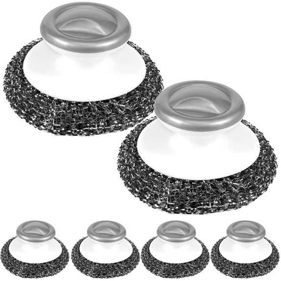Tcwhniev 6Pcs Stainless Steel Sponges Scrubbers, Stainless Steel Scrubbers, Heavy Duty Metal Scourers Sponge for Tough Kitchen Cleaning