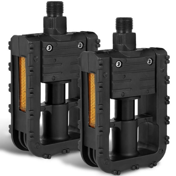 Xiyztok Aluminum Alloy Folding Bike Platform Pedals, Black Anti-Slip Design