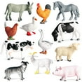 thumbnail image 1 of Tcwhniev 12Pcs Farm Animals Bucket,Farm Animals Figures Toys for Kids Educational Animal Plastic Figurines & Knick-Knacks,Farm Animal Counters,Safari Animals Bucket, 1 of 6