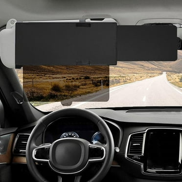 Tcwhniev Car Sun Visor Extender Adjustable Car Sunshade Extension Board Anti-Impact Sun Blocker Car Sunshade Protect from Anti-Glare, UV Rays for Safe Driving, Black