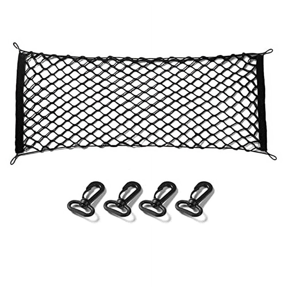 Tcwhniev Car Rear Cargo Net, Universal Adjustable Elastic Trunk Cargo
