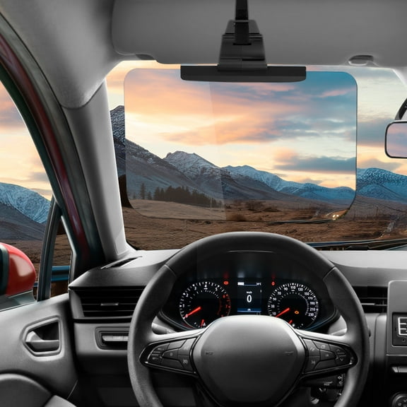 Tcwhniev Sun Visor Extender for Car, Polarized Anti-Glare UV400 Blocker, Secure Clip-On Adjustable Extension, Universal Fit for Safe & Comfortable Driving