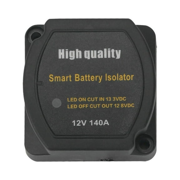 Tcwhniev Dual Battery Isolator Kit 12V 140A IP65 Waterproof Split Charge Relay Automatic Car Battery Relay with Surge Protection Car Accessories for Truck SUV ATV UTV Boat