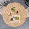 thumbnail image 1 of Tcwhniev Round Picnic Tablecloth, Waterproof Elastic Fitted Table Covers for 36" - 44" Tables, Wipeable Flannel Backed Vinyl Tablecloths for Camping, Indoor, Outdoor, 1 of 7