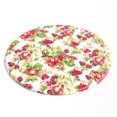 thumbnail image 1 of Tcwhniev Indoor Outdoor Patio Round Fitted Vinyl Tablecloth, Flannel Backing, Elastic Edge, Waterproof Wipeable PVC Table Cover, Sunflowers Pattern for 5-Seat Table of 36"-44" Diameter, 1 of 8