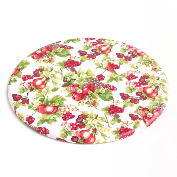 Tcwhniev Indoor Outdoor Patio Round Fitted Vinyl Tablecloth, Flannel Backing, Elastic Edge, Waterproof Wipeable PVC Table Cover, Sunflowers Pattern for 5-Seat Table of 36"-44" Diameter
