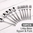 thumbnail image 1 of Tcwhniev Kids Silverware Set, 10 Pieces Toddler Utensils, Stainless Steel Childrens Flatware Set, Kids Forks and Spoons, Kids Cutlery for Home Preschools, 1 of 10