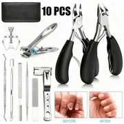 Tcwhniev 10Pcs Toe Nail Clippers Podiatrist Toenail Clippers for Thick Nails and Ingrown Toenails for Adult and Seniors
