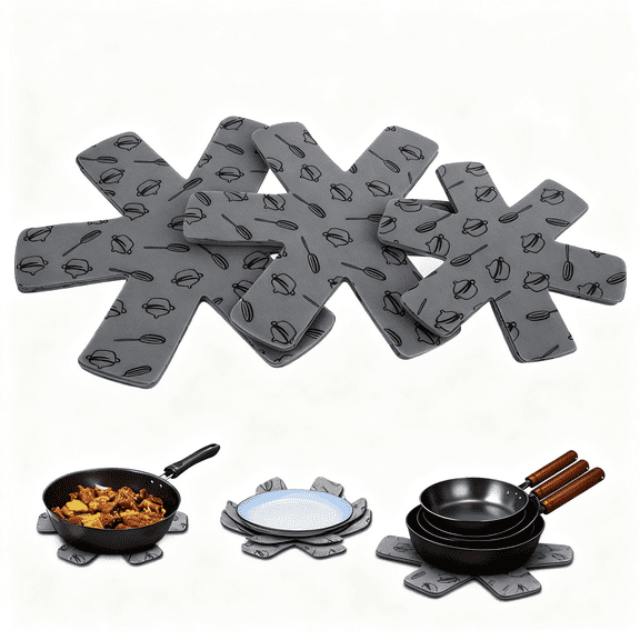 Tcwhniev Pot and Pan Protectors,for Protecting Separating Pots Pans, Stove Protectors Set, Pans Dividers Pad, Pan Separators Protectors 15Pcs 3 Different Size