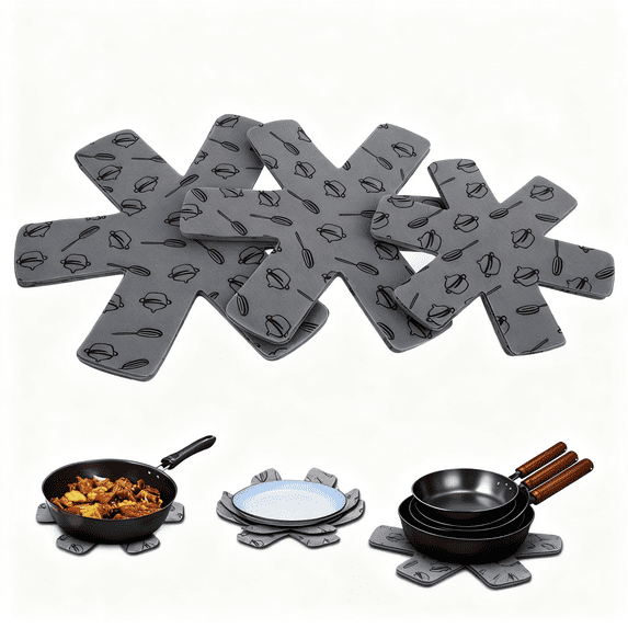 Tcwhniev Pot and Pan Protectors,for Protecting Separating Pots Pans, Stove Protectors Set, Pans Dividers Pad, Pan Separators Protectors 15Pcs 3 Different Size
