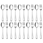20 Pieces Kids Silverware Set, Stainless Steel Toddler Utensils, Childrens Safe Forks and Spoons, Kids Cutlery Set, Kid Utensils Set Includes 10 Forks, 10 Spoons