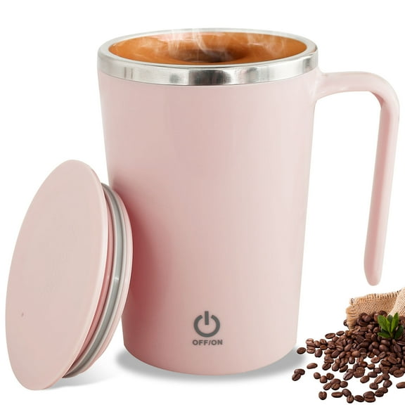 Tcwhniev Self Stirring Coffee Mug,Electric Stainless Steel Automatic Mixing Cup,USB Rechargeable Self Stirring Coffee Mug,Portable Self Mixing Coffee Cup for Home Office Coffee Milk