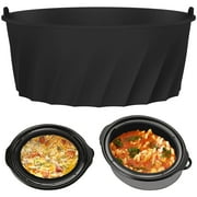 Tcwhniev Silicone Slow Cooker Liner for 7-8QT Pot Slow Cooker Silicone Insert Leakproof Heat Resistant Dishwasher Safe Silicone Cooking Liner