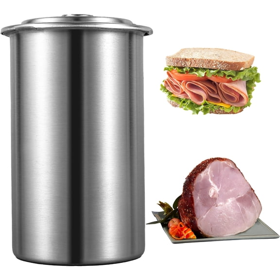 Tcwhniev Ham Maker Stainless Steel Meat Press - Ham Press with Thermometer Meat Press Tool for Making Deli Meat Homemade Lunch Meat Maker Bacon Meat Pressure Cookers