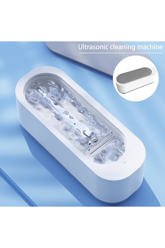 Ultrasonic Cleaner , Ultrasonic Jewelry Cleaner 300ML Ultrasonic Cleaning Machine for Glasses Jewelry Rings Necklaces Coin Watches Dentures (White Gray)